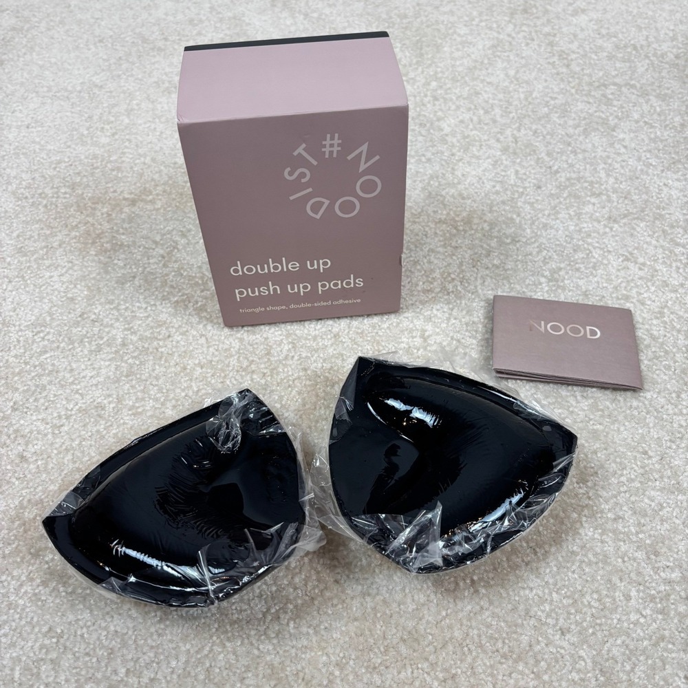 NOOD Double Up Push Up Pads Triangle Shape Black‎ Onyx Adhesive New